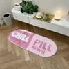 LAKEA Chill Pill Custom Rug Oval Tufted Rug Bath Mat Door Floor Mat Pink Home Decor Carpet Camping Mat Waterproof Anti-Slip 240417