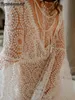 Bohemian Long Flare Sleeve Full Lace Mermaid Robes de mariée Illusion V-Neck Backless Tassel Robes Bridal Robe de Mariee