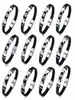 Bracelets de charme 2021 Fashion 12 Constellation Bracelet en acier inoxydable Zodiaque Black Cuir pour hommes et femmes Pulseras Hombre2832922