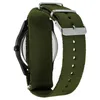 Polshorloges Synoke heren witte wijzerplaat nylon riem kwarts pols horloge legering case