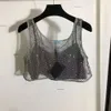 Praada T-shirt sexy rhingestone Viete de gilet