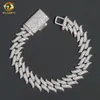 Pass Diamond Tester Hip Hop Bijoux VVS Bracelets pour hommes Moisanite 925 Sterling Silver Moissanite Cuban Link Chain