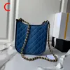 10A mirror quality luxury designer shoulder bag denim canvas stray bag 24cm chain bag women's crossbody bag with box YC413