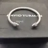 Nieuwe 2024 Dy Desginer David Yurma Sieraden Top Kwaliteit Bracelet Simple en Elegant Popular Woven Traped Rope Fashion Ring David Bracelet Punk Jewelry David Size 2 610