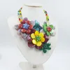 Choker de laatste.Natuursteen/schaal/koraal/kristal.Handgemaakte damesbloem ketting 20 "