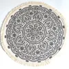 Nordic Round Teppich Teppiche Boho Ethnic Mandala Quasten Teppich für Wohnzimmer Baumwolle Big Floor Teppich Moderne Klassiker 90 cm Matten 240420