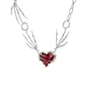 Choker Collier de chaîne d'amour rouge européen et américaine