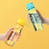Butelki z wodą 650 ml butelka dla dzieci w szkole sporty na zewnątrz spód uszczelka uszczelka plastikowe napoje odporne na ciepło kubki picie