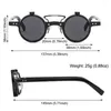 Okulary przeciwsłoneczne vintage podwójna warstwy steampunk Flip-up małe okrągłe okulary przeciwsłoneczne Flip obiektyw punkowy okulary