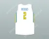 Niestandardowe nazwa Niewiele Młodzież/Kids Tyler Herro 2 Placground Elite Aau White Basketball Jersey Top Sched S-6xl