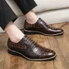 Swobodne buty modne męskie koronki Oxford Up Brown Business Sudyna codzienna praca dojeżdżająca do pracy ręcznie robione podeszwy bezpłatna dostawa