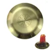 Ljushållare 14 cm metall smycken magasin mat snacks ritual altar brädet dekorativ tallrik förbränning