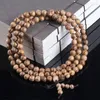 Strand Sennier Natural Vietnamese Incense 108 Beads 6mm 8mm Buddha Prayer Malas Bracelets Rosary Wooden Bangle Jewelry