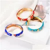 Bangle 24sts Old Peking Cloisonne Armband Retro Ornament Ethnic Style Children Simple Womens smycken Present mode Drop Delivery BR Dhavs