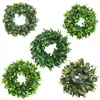 Dekorativa figurer Vindklockor Dekorationer Plastiskt bröllop vardagsrumsfest Fake Plants Artificial Wreath Combination Home Door Window