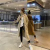 Casual Dresses Autumn And Winter Fashion Mid Length Over Knee Sweater Zipper Coat Hooded Drawstring Waist Show Thin Trench For Women