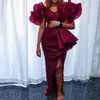 EBI BURY Nigeria African African Sukienki cekiny z koralikami koronkowe sukienki wieczorowe Długość podłogi rozdzielenie puszystych rękawów impreza specjalna