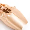 Sagnose per esterni UE e noi in stock Ballet Pointe Dance Slifori in oro rosa con punta di piedi ragazze femminili