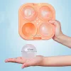 Verktyg Silikon Ice Ball Maker Stor 6,5 cm 3D Big Round Sphere High Balls Ice Shape Cube Mold Mold Tray för Whisky Cocktail Bar Tools