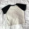 2000 Femmes Y2K Style Crop Tops Lettre imprimé HARAJUKU T-shirt d'été à manches courtes Funny Kawaii Streetwear Cropped Tops Emo Girls 240426