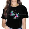 T-shirts masculins Tshirt de patinage artistique pour femmes patins de glace peinture aquarelle de base swetshirts de loisirs t-shirt élevé