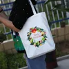 Storage Bags 2PCS Christmas Embroidery Mouth Gold Bag Diy Suzhou Single-Shoulder Handbag Three-Dimensional Lu Flower