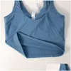 Yoga Outfit ll aus Align Top u BH Frauen Sommer Y T Shirt Solid Crop Tops ärmellose modische Weste Süßigkeiten Farben Drop Lieferung Sport Otitx