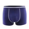 Onderbroek Boxer's Men's Underwear Pure Cotton Boxer broek massieve kleuren broek met U-Convex Middle Taille voor ventilatie