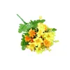 Decorative Flowers Wildflowers Shrubs Fake Bouquet 6 Bundles Colorful Artificial Silk For Home Decoration Natural Look A