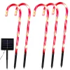 Décorations Solar Christmas Candy Cane Lights Outdoor Emperpoor Christmas Day Day Pathway Marker Candy Candy Garden Passage Decoration