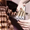 Triple Barrel Izolacja termiczna Curling Iron Ceramiczne Waver Stylowe narzędzia WAVY Curler Wand Crimper Tongs Irons 240423