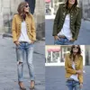 Ternos femininos Blazer mulheres jaquetas de manga comprida Row fivela Autocultivação Terno pequeno LONE AMARELO AMARELO CAPATO ESTILO FEMME MUJER