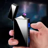 HD Hot Sale Dubbele boog Custom elektrische oplaadbare lichtere USB -geschenkdoos lichter oplaadbare aansteker