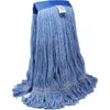 Commercial Grade American Made Mop Head met cirkelvormig uiteinde, 4 lagen synthetisch garen voor zware industriële natten dweilen - blauw