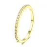 Pierścienie opaski Zaangażowane damskie pierścień Mikro -Pave Cyrron Crystal Prototyp Pierścień Dziewczyna mody biżuteria w pełnym rozmiarze hurtowa r133 Q240427