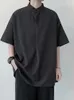 Mafokuwz Ice шелковый костюм мужчина летняя шорт рубашка для рубашки корейский гонконг Студент Студент Священные наборы мужская одежда.