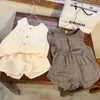 Milancel Summer Kids Clothing Set Boys Vest and Short 2 PCS Suit Casual Girls Clothes 240426