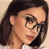 Solglasögon TR90 Retro Square Anti Blue Light Optical Glasses Frames For Men Women Fashion Recept Office Computer Gereglasses T240428