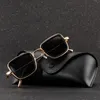 Vintage Steampunk Sonnenbrille Männer 2024 Retro Metall Square Eyewear Trendy Brand Sonnenbrillen Schatten für Frauen Lunette de Soleil 240424