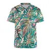 Мужские полосы гавайских растений 3D Печать рубашки поло для мужской одежды мода фламинго пчела графические коротки