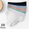 BZEL 10PCSSET Women Metties Seksowna oddychająca bieliznę Wygodna bielizna bawełniana w paski briefy modne przytulne podstawy sprzedaż 240422