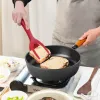 Utensilien 2 in 1 Schaufelclip Silikon Grip Flip Tita Eiersteak Spatel Tongs Klemme Pfannkuchen gebratene Turners Kochwerkzeug Küchenzubehör