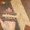 40pcs Dollhouse Miniature Self adhésif carreaux de plancher 3D Autocollants muraux Plancher à grain de poupée pour la maison de poupée Décor de chambre à coucher 240423