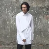 Męskie garnitury S-6xl 2024 Odzież Włosy Stylista Oryginalna moda Katwalk Losowa wstążka Koszula z długimi rękawami