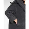 Lã casaco de casaco de casaco de lã Cashmere casat feminino casaco elegante sobretudo de moda maxmaras feminino petady urso casaco