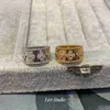 Designer Luxury Jewelry Ring Vancllf caleidoscópio para mulheres Silver pura com 18k Luz de ouro rosa e design de ponta exclusivo versátil simples
