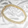 Tester 14 mm 925 Srebrny VVS Moissanite Diamond Niestandardowy biżuteria Hip Hop Ight Out Cuban Link Chain Początkowy naszyjnik