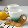 Mokken gradiënt kleur keramische mok espresso kopje ontbijt kopjes theeware cafés porselein koffie drinkware coffe keuken eetbar