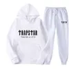 New TRAPSTAR Letter Printed Men S And Women Sportswear Fleece Two Piece Loose Casual Hooded Hoodie Set