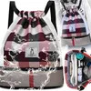 Rucksack Kordellaufsportrucksäcke gestreifte Reisetaschen für Frauen Männer Umhängetasche elastischer wasserdichtes Fitnessstudio Rucksack Pack